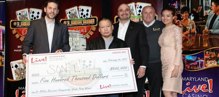 New baccarat champion in Maryland Live won $ 500,000