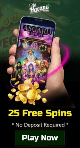 25 Free Spins No Deposit Bonus Code at Old Havana Casino
