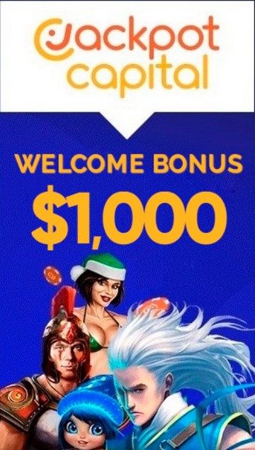 Welcome Bonus up to $1000 + 100 FS at Jackpot Capital Casino