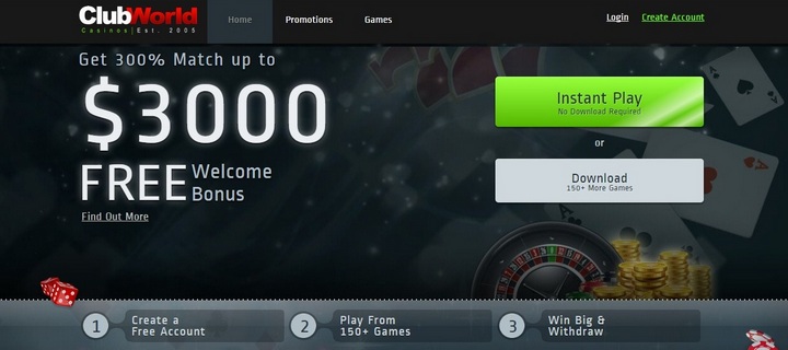 Club World Casino Review - Games, Promotions and Bonuses