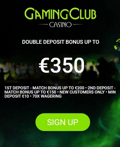 Welcome Bonus Gaming Club Casino