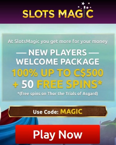 Welcome Package at Slots Magic Casino