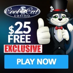 $25 Free Chip at Cool Cat Casino