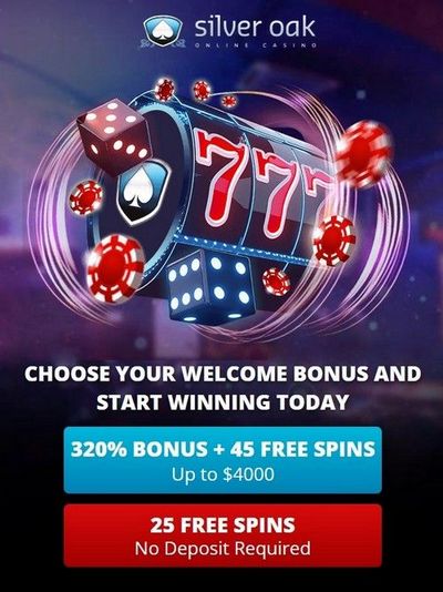 25 Free Spins at Silver Oak Casino