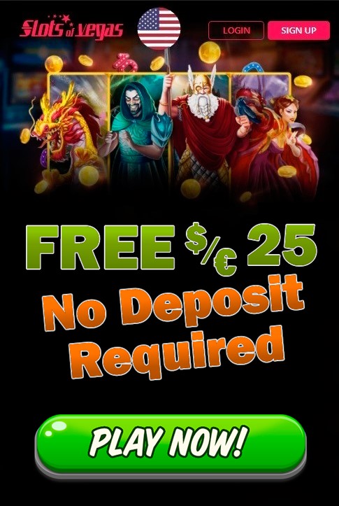 $25 Free Chip No Deposit Code at Slots of Vegas Casino