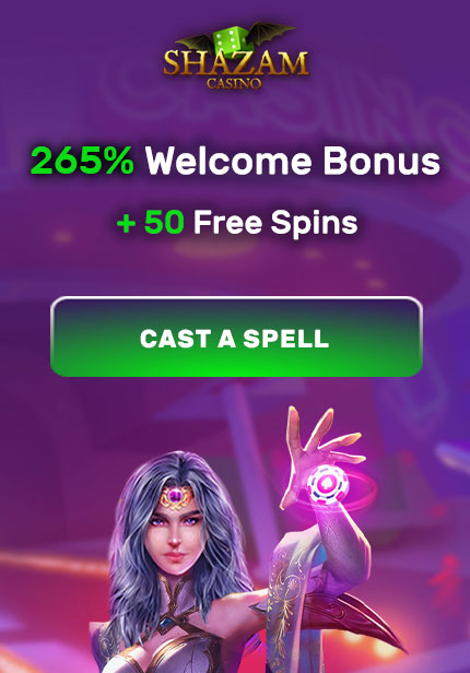 265% Welcome Bonus + 50 Free Spins at Shazam Casino