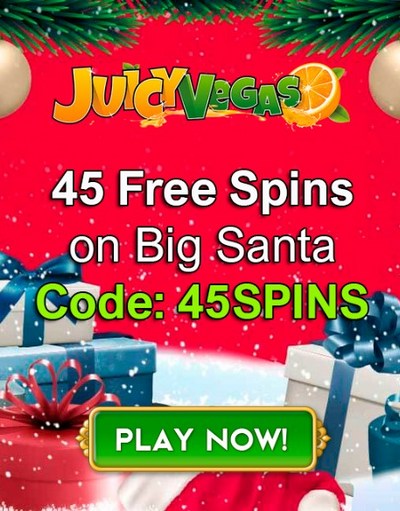 45 No Deposit Free Spins at Juicy Vegas Casino