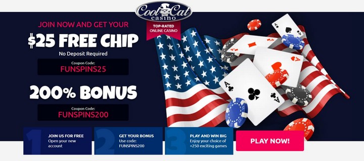 Cool Cat Casino Review | $25 no deposit bonus