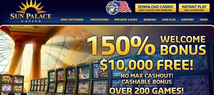 Sun Palace Casino Review | Get $30 No Deposit Bonus + $10000