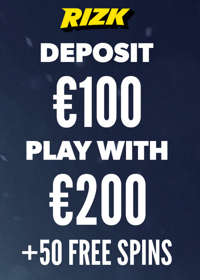 Welcome Bonus for New Players Up Tp €100 at Rizk Casino